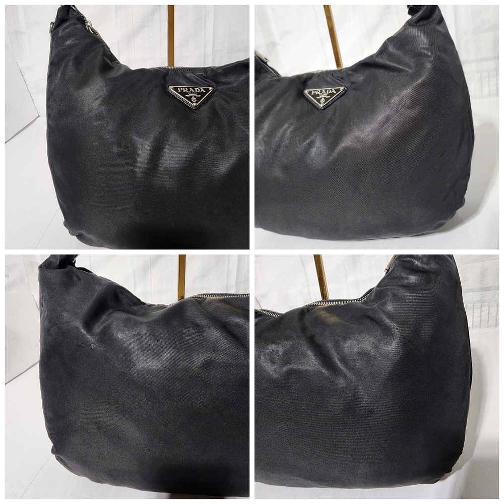 PRADA Tessuto Nylon Saffiano Sacca Shoulder Bag Black - Picture 10 of 16